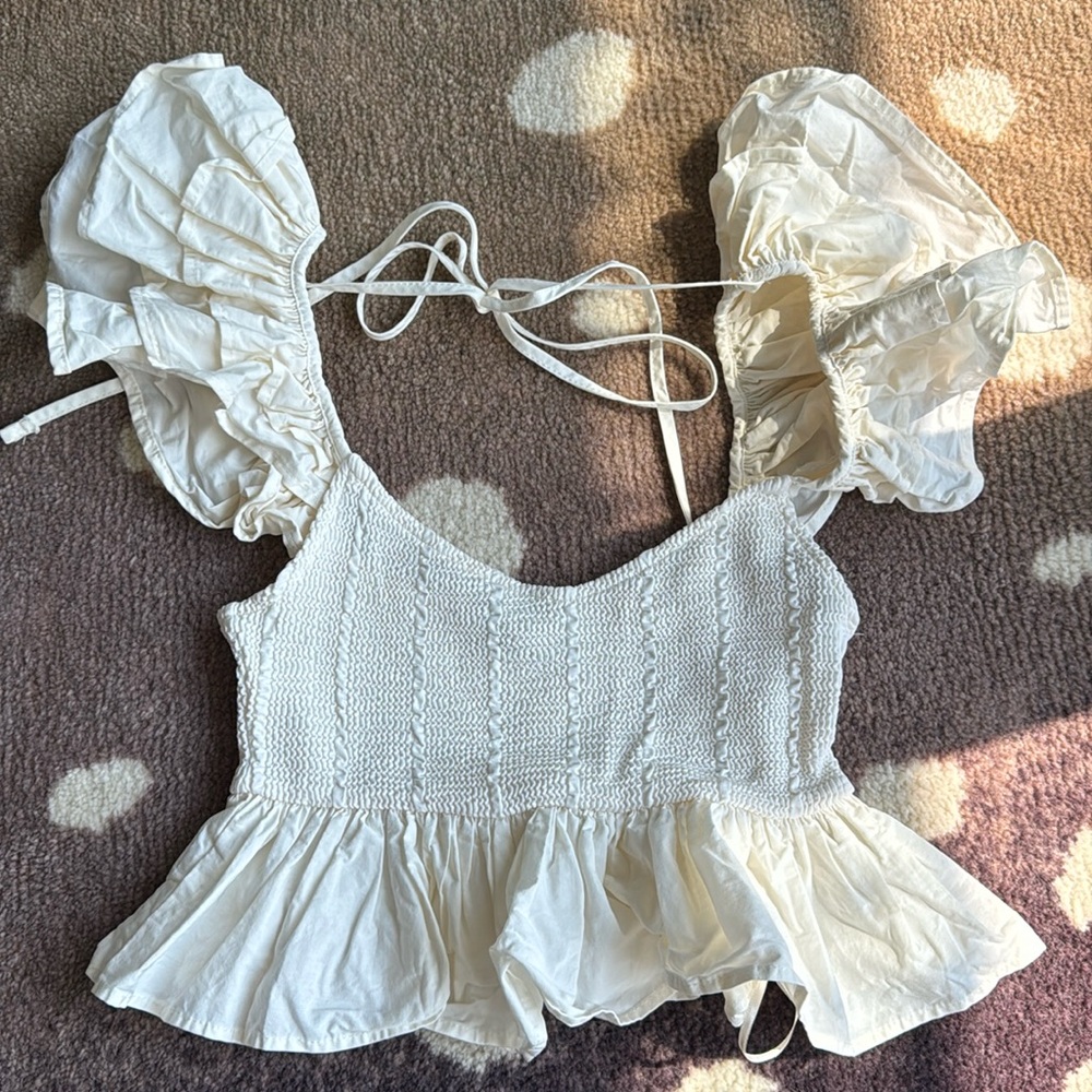 Zara Ruffled Crop Top - Picture 3 of 8
